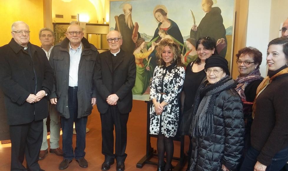 Esposta in Banca di Pescia la copia della pala d’altare