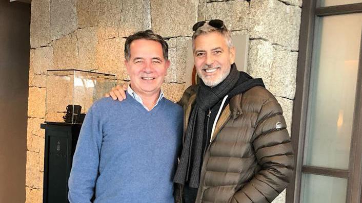 Settimo Nizzi con George Clooney