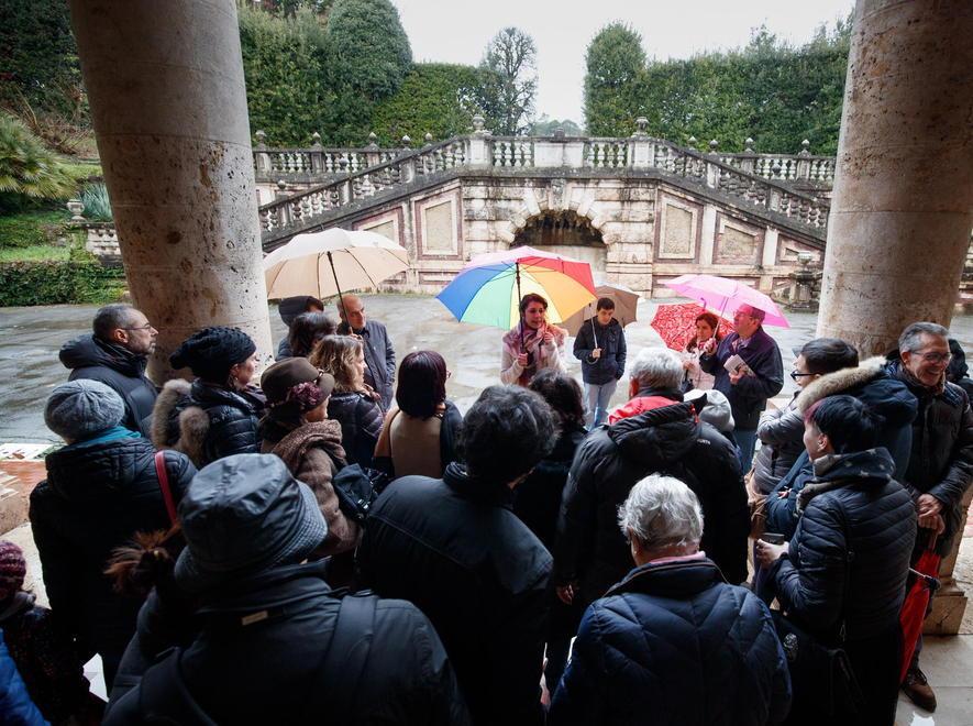 Un momento di una delle visite guidate (foto Nucci)