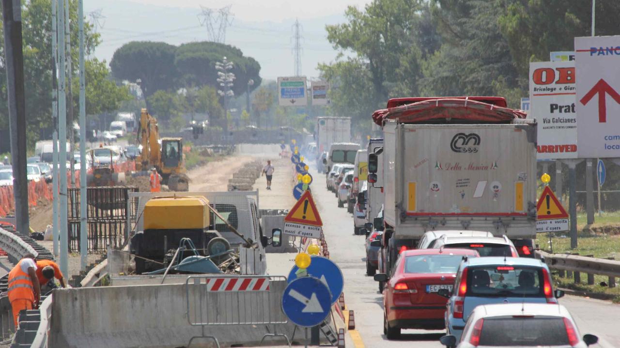 Lavori sulla Declassata (foto d'archivio)