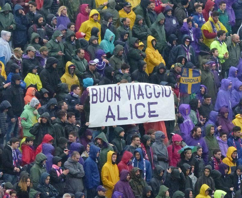 «Un’ultima partita con Alice» Dedica degli amici al Franchi 