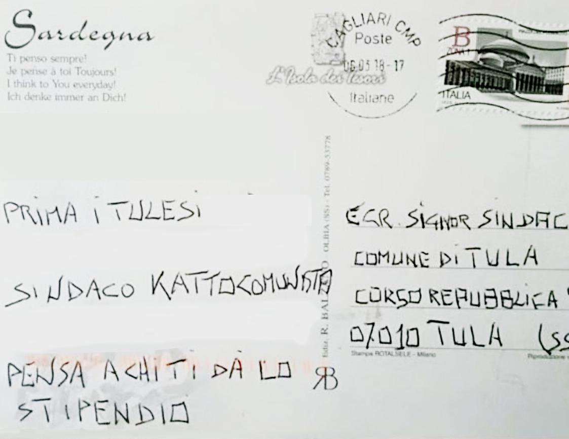 Messaggi anti-migranti ai sindaci di Ozieri e Tula