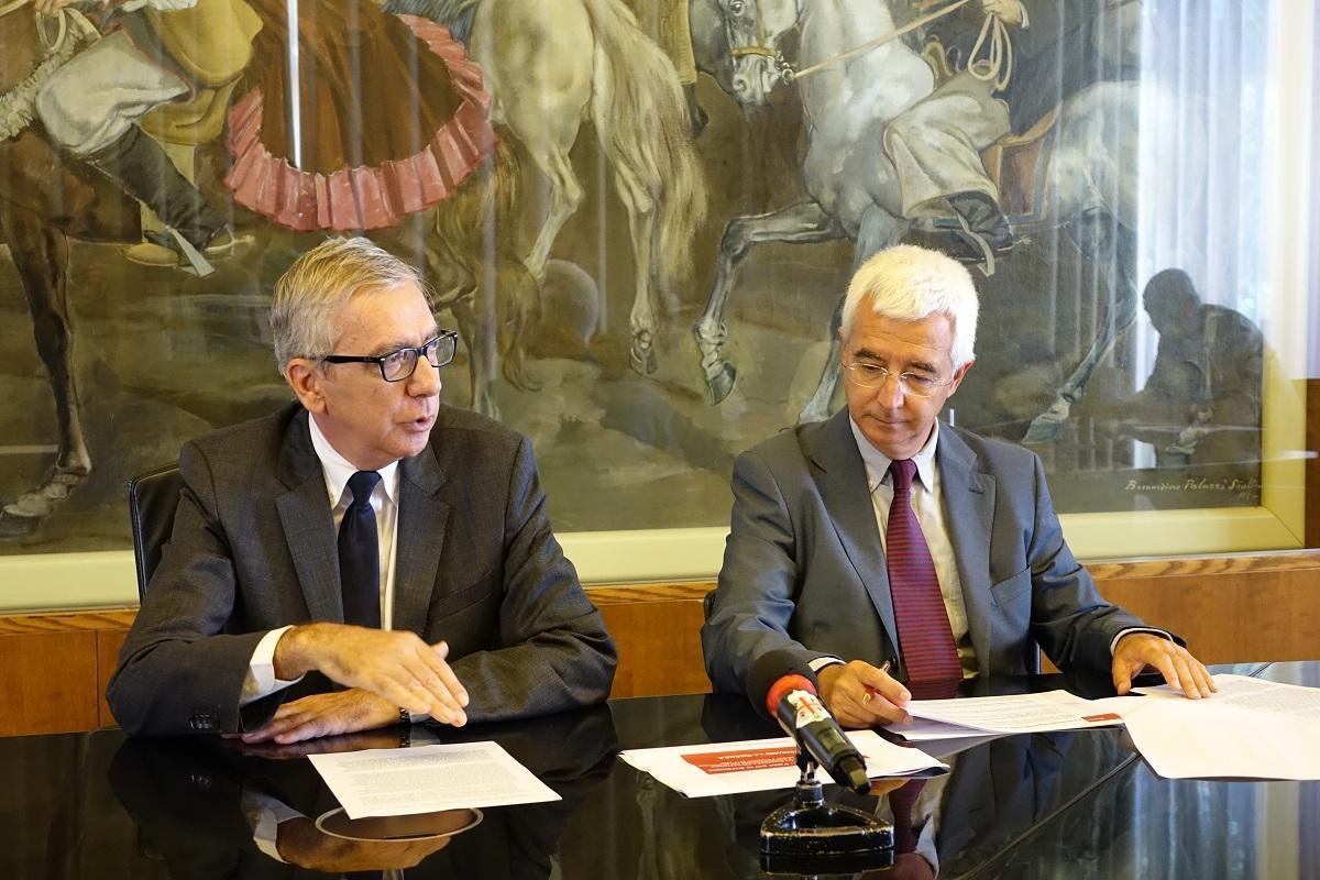 Il governatore Pigliaru e l'assessore agli Enti locali Paci 