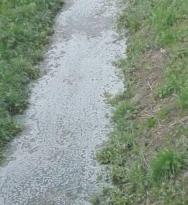 Reggio Emilia, l’acqua rossa di Cava Fossetta è diventata bianca e puzzolente 