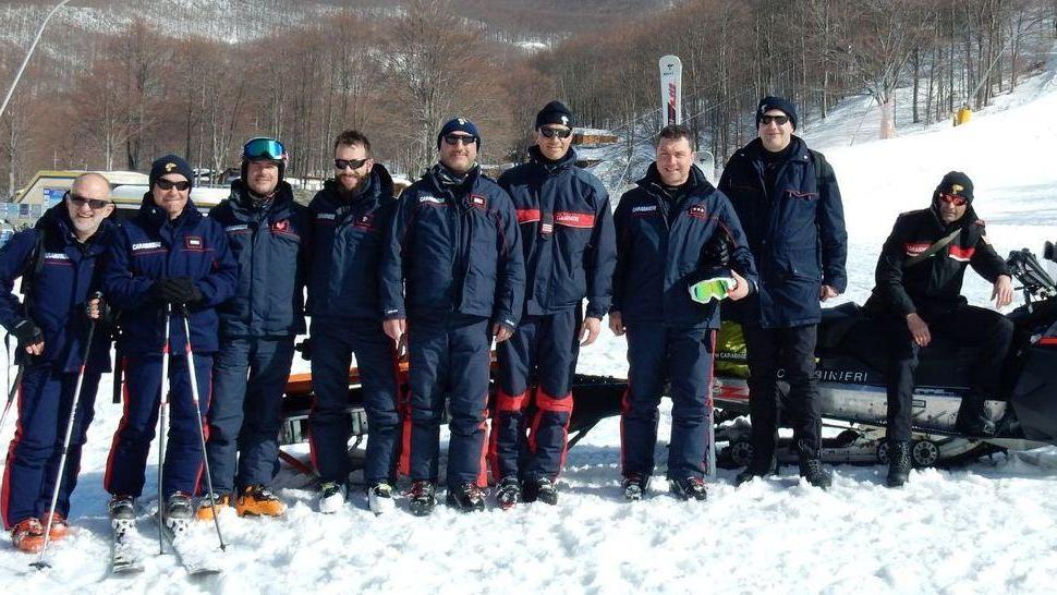 Carabinieri, esami sulla neve