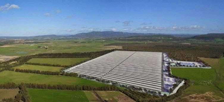 Una simulazione dell'impianto solare