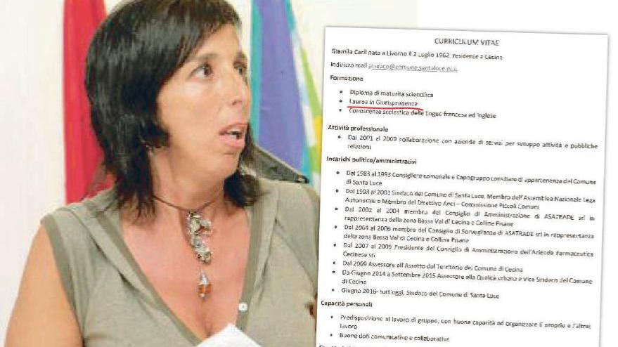 La sindaca Carli e il curriculum falso