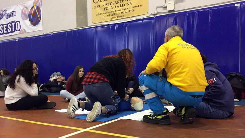 Lezioni di primo soccorso nell'ambito del progetto Asso