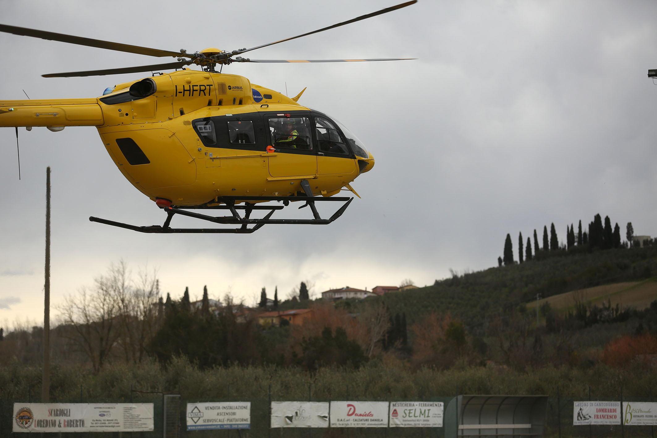 Un intervento dell'elisoccorso Pegaso