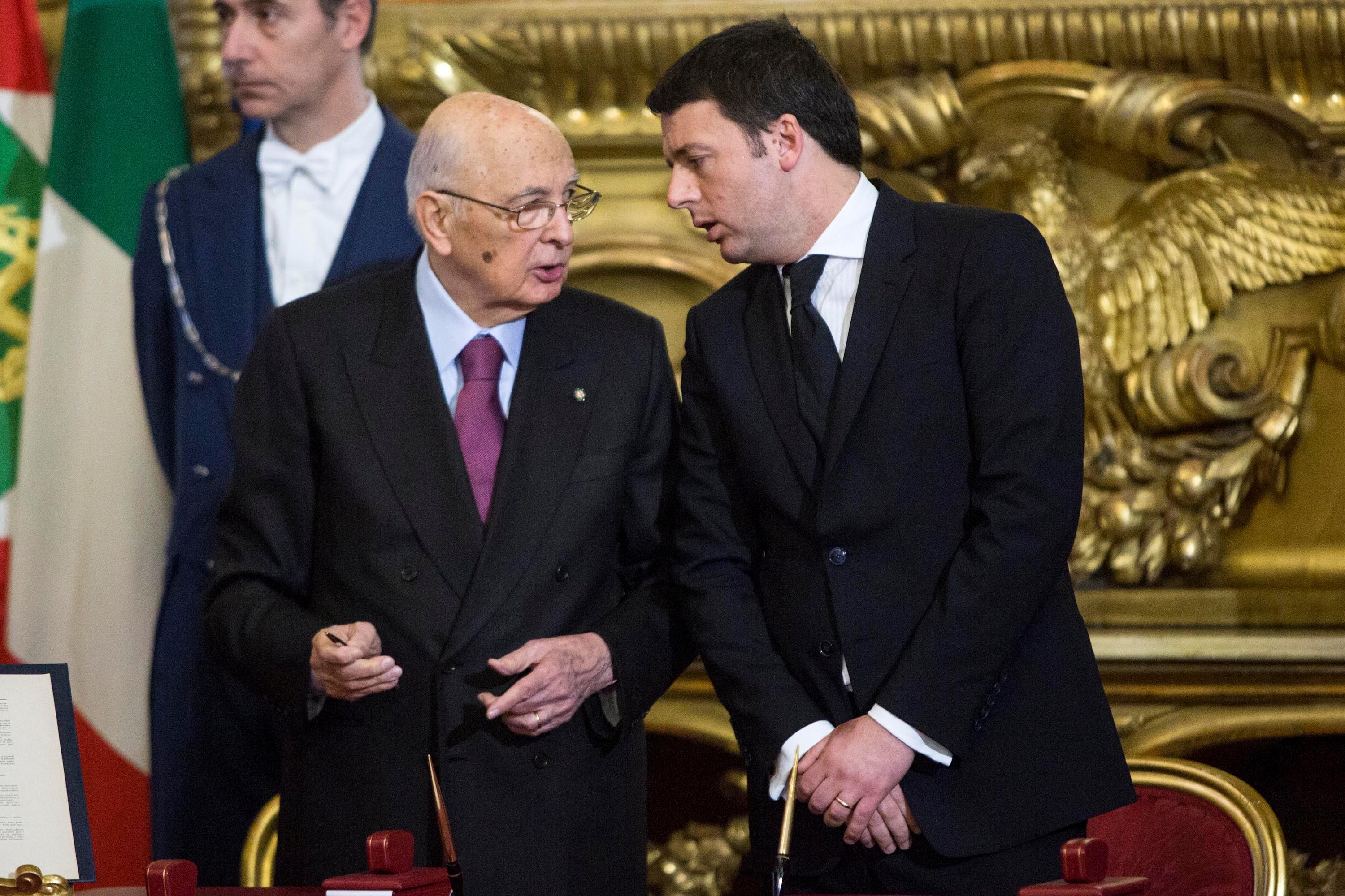 Giorgio Napolitano e Matteo Renzi