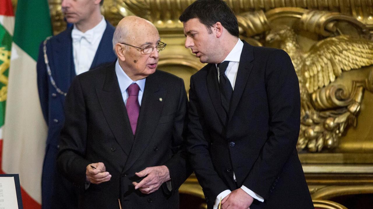 Giorgio Napolitano e Matteo Renzi