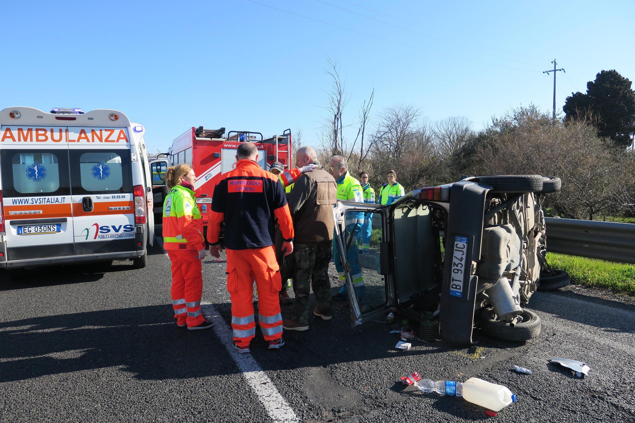 L'incidente sulla variante (Repetti/Pentafoto)