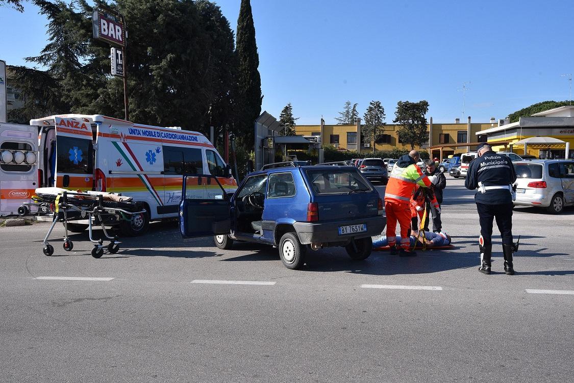 Un'immagine dell'incidente (foto Bf)
