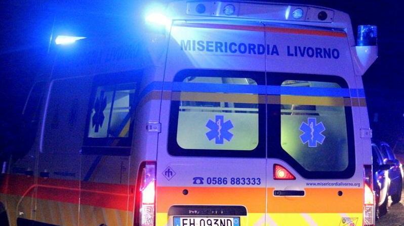 Intervento dell'ambulanza dei volontari della Misericordia