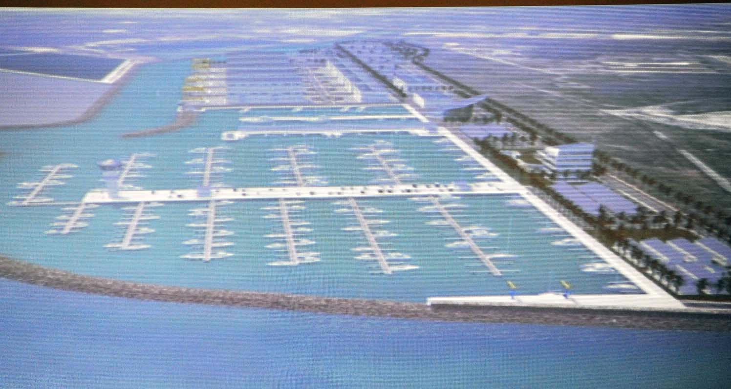 Il rendering del nuovo porto della Chiusa