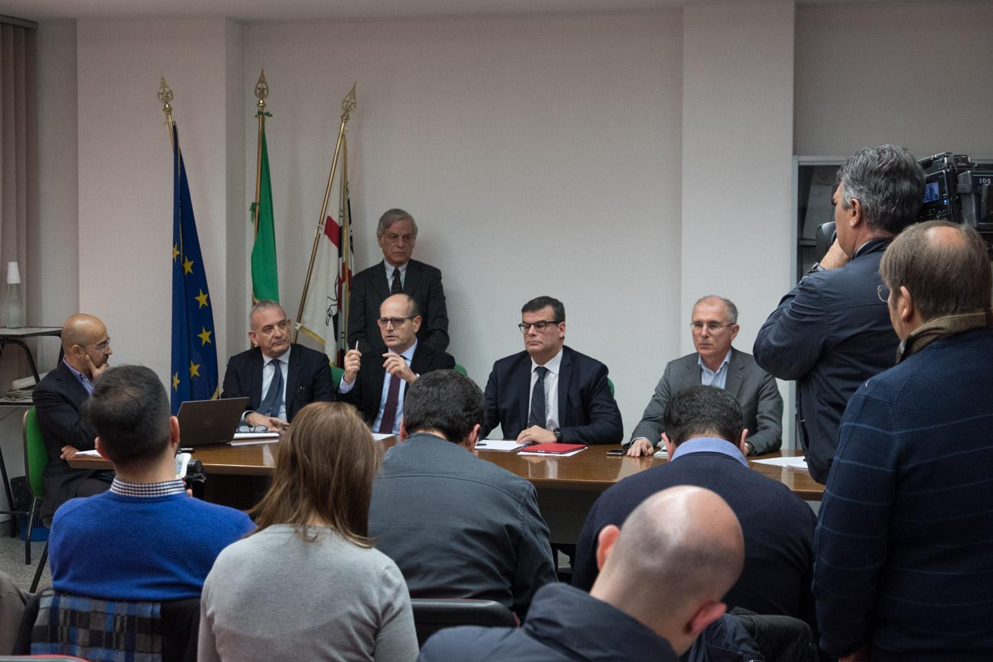 La conferenza stampa in assessorato alla Sanità (foto Mario Rosas)