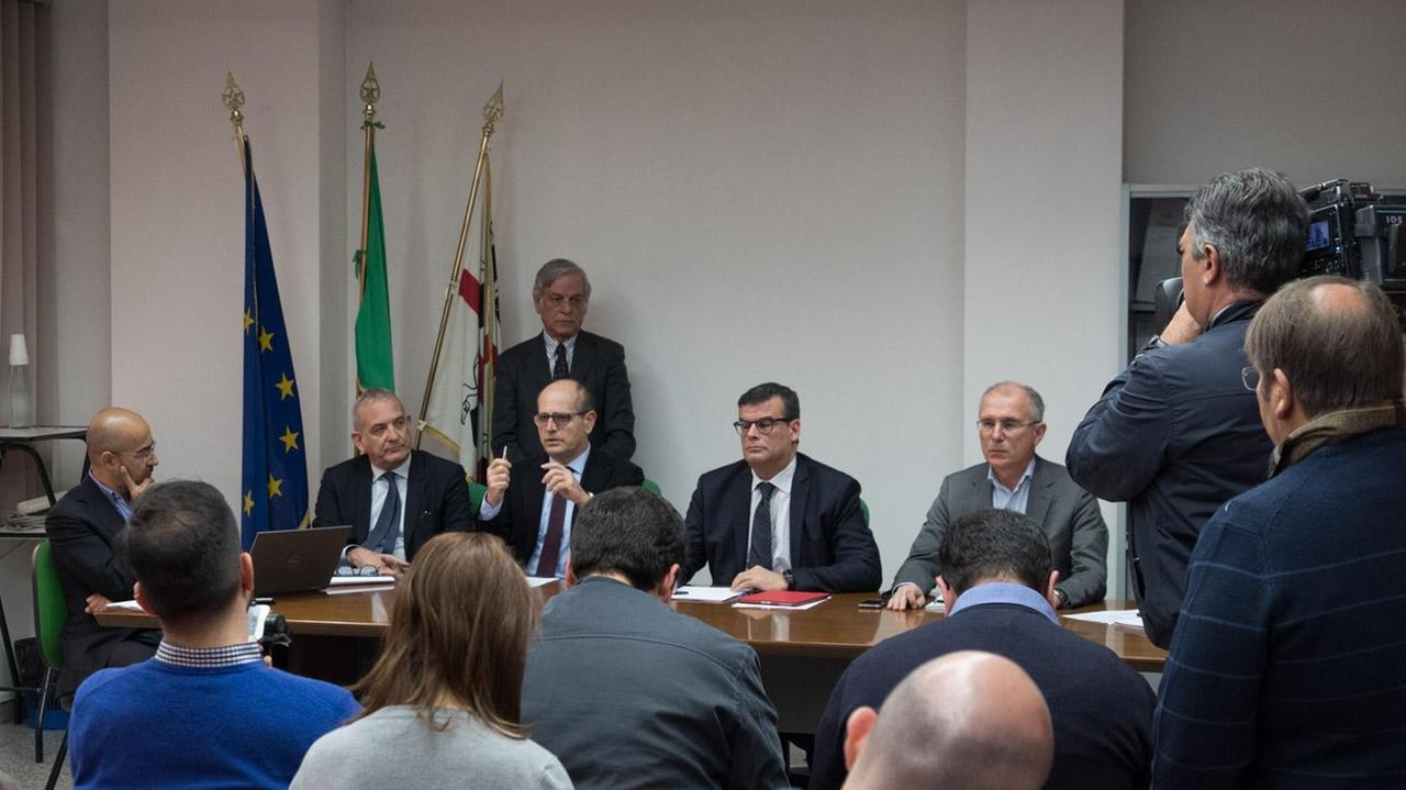La conferenza stampa in assessorato alla Sanità (foto Mario Rosas)