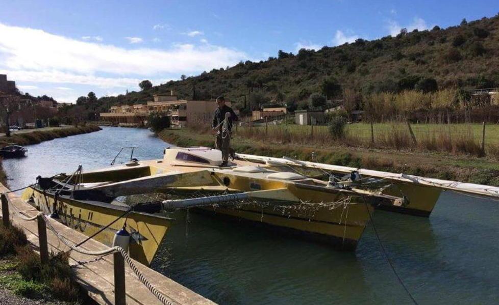 Uno scenografo fa rinascere il trimarano speciale