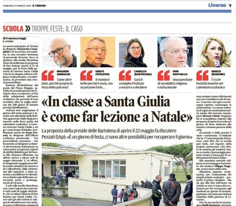 In classe per Santa Giulia? Il ministero boccia l’idea 