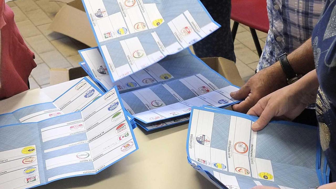 Una scheda elettorale delle precedenti amministrative