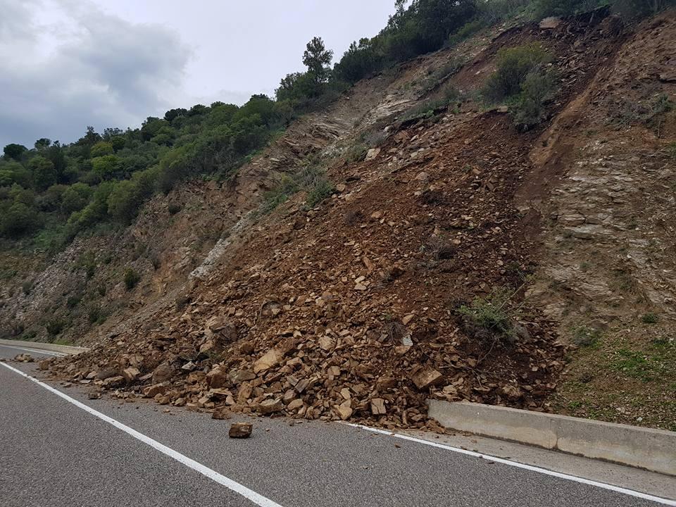 La frana sulla Seulo-Sadali