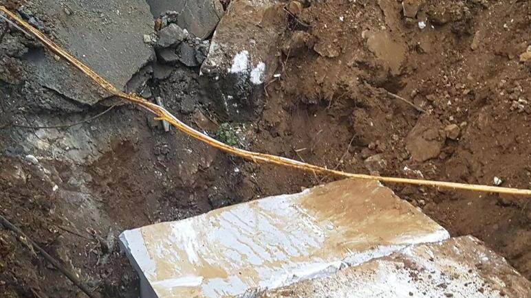 Partono i lavori dopo la voragine sopra la cava