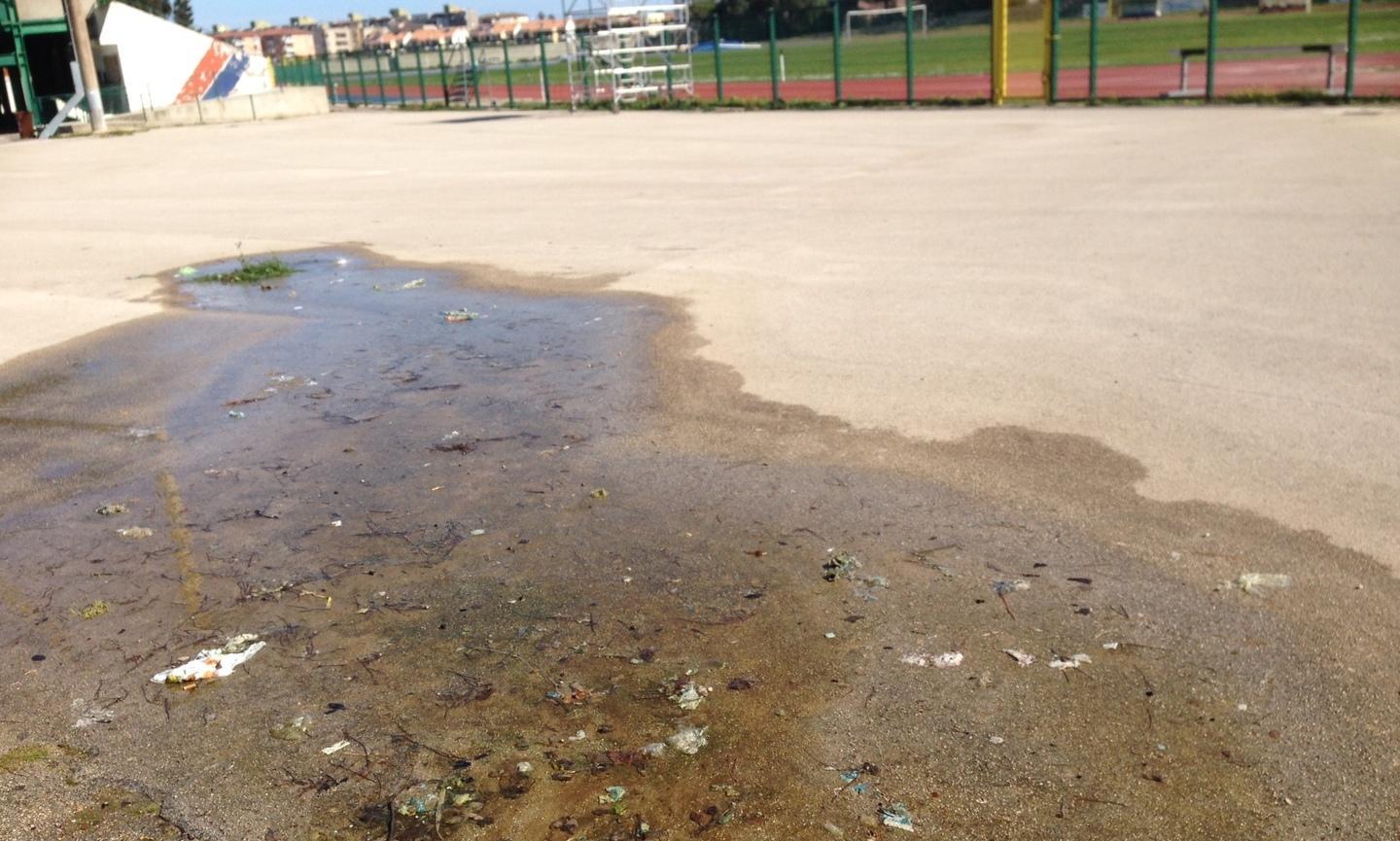 Perdita d’acqua dentro lo stadio
