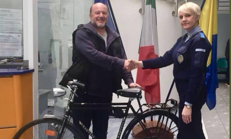 Bici rubata restituita al proprietario