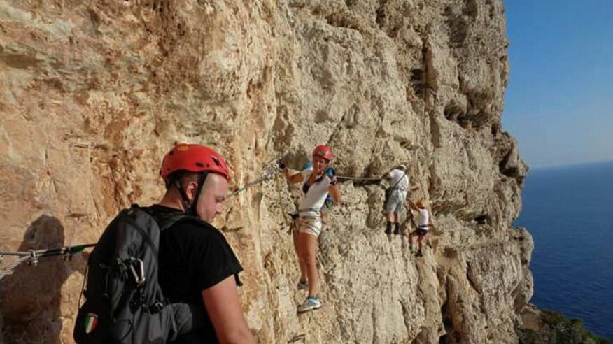 La strada ferrata del Cabiròl (foto Roberto Gabrielli)