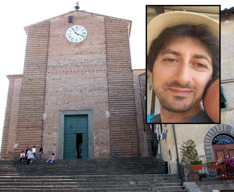 La Collegiata di Fucecchio e nel riquadro Danilo Tallarico