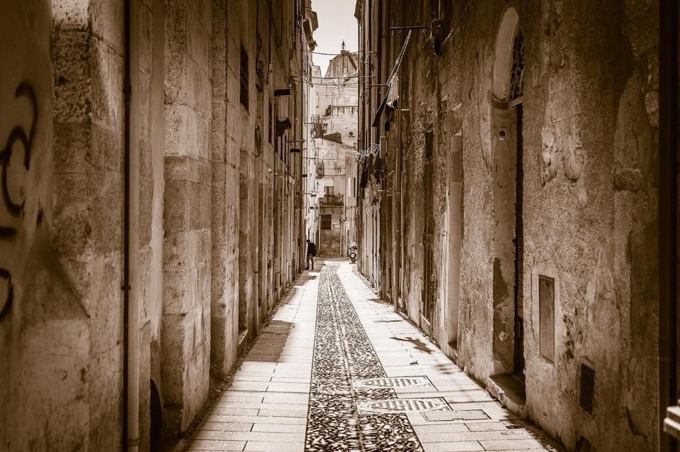 La via Turritana nel centro storico di Sassari