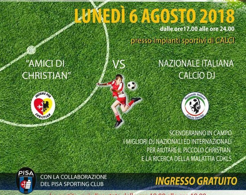 Il 6 agosto in campo per Christian