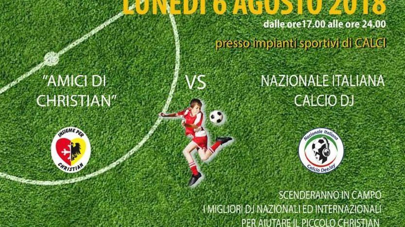 Il 6 agosto in campo per Christian