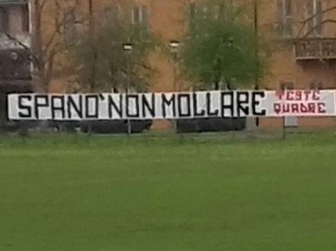 L’affetto dei tifosi per l’infortunato Ale Spanò 