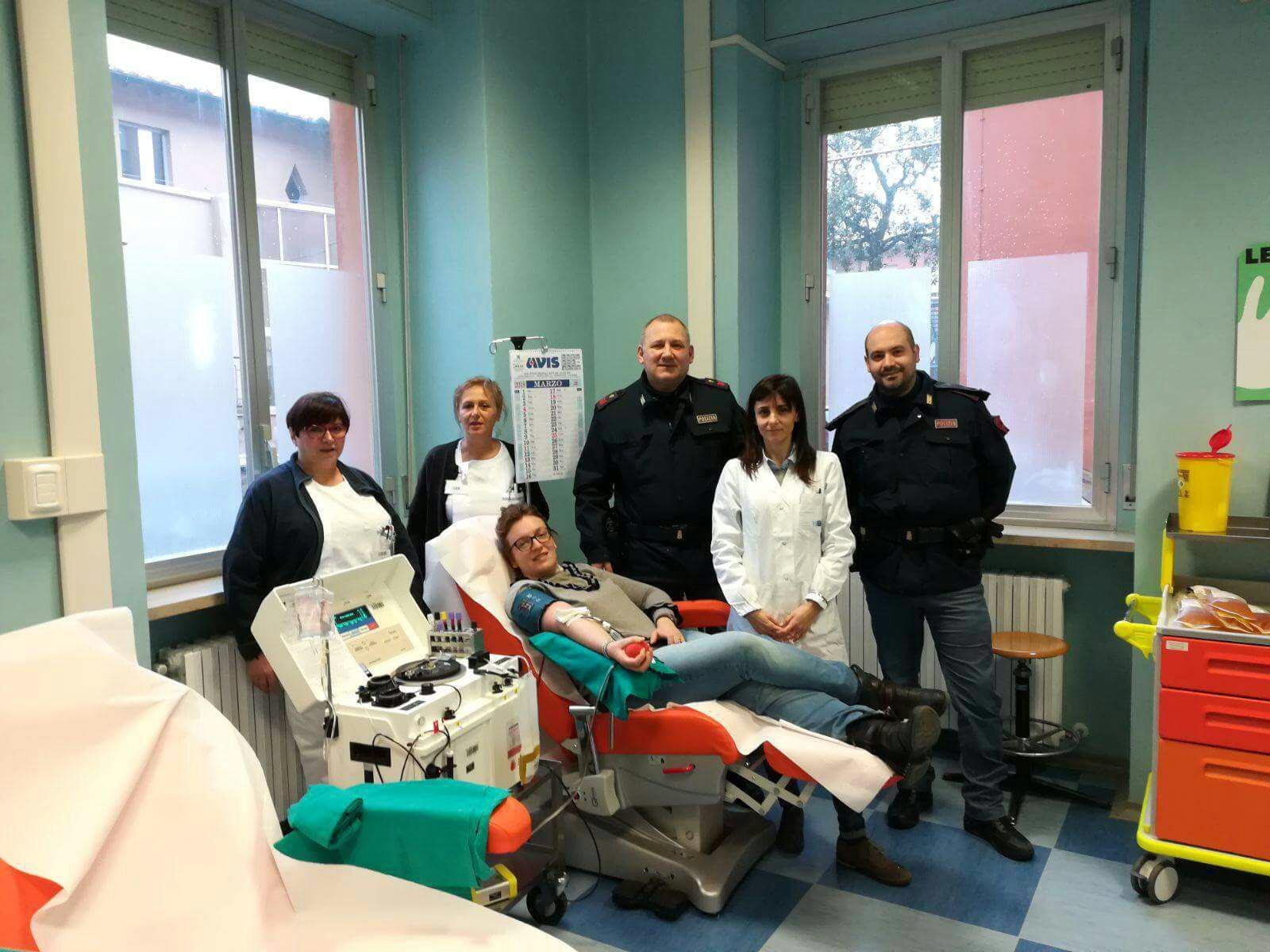 Poliziotti all’ospedale di Volterra nella settimana delle forze dell’ordine