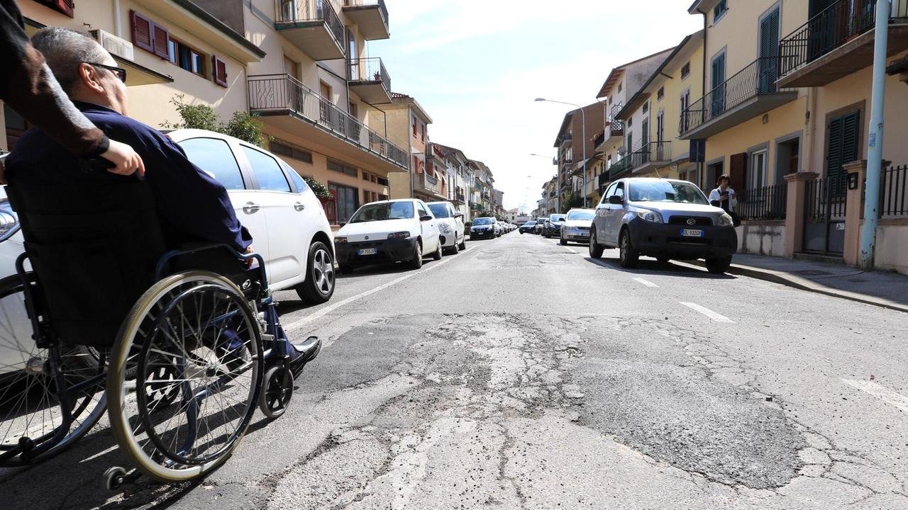 Riccardo Casini sulle strade di Mezzana (foto Sproviero/Batavia)