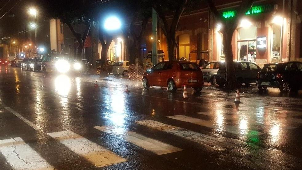 Il luogo dell'incidente in viale Trieste