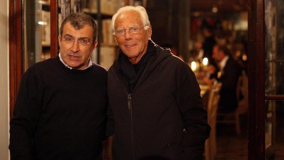 Giorgio Armani a cena da Marcucci
