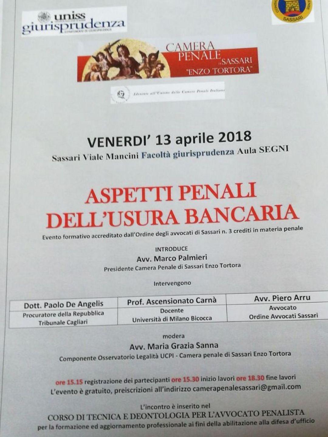 Aspetti penali dell’usura bancaria 