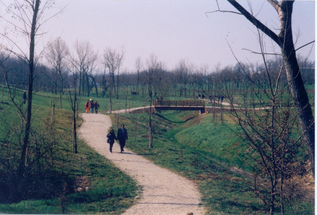 Uno dei sentieri di parco del Rio a Cavriago