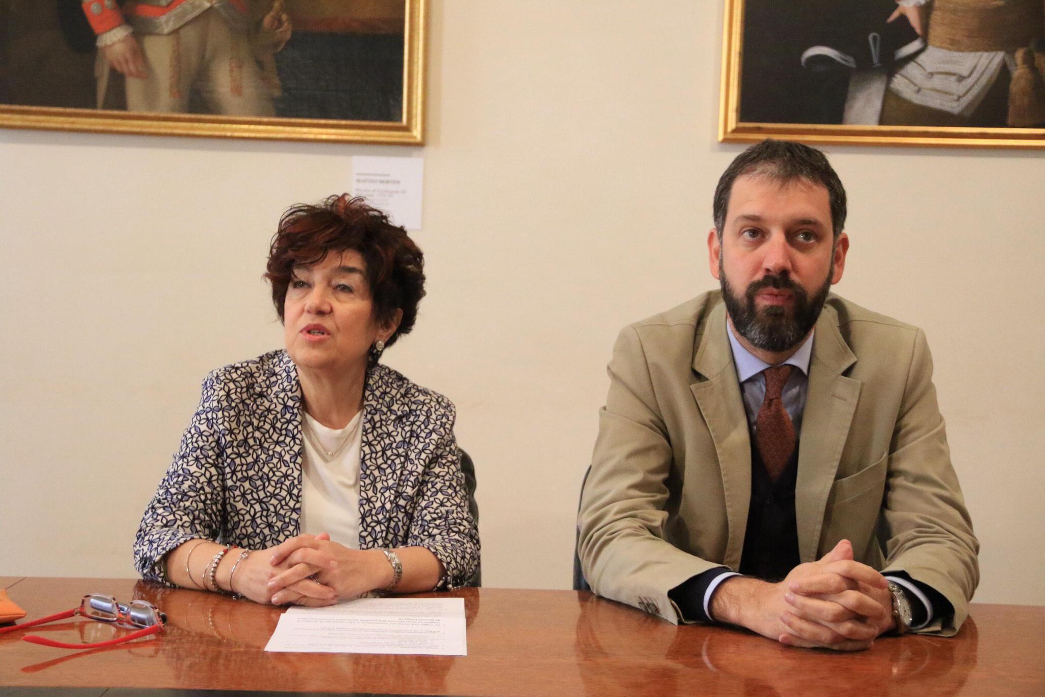 Maria Tripoli (Consiag Servizi) e l'assessore alla Mobilità Filippo Alessi (foto Sproviero-Batavia)