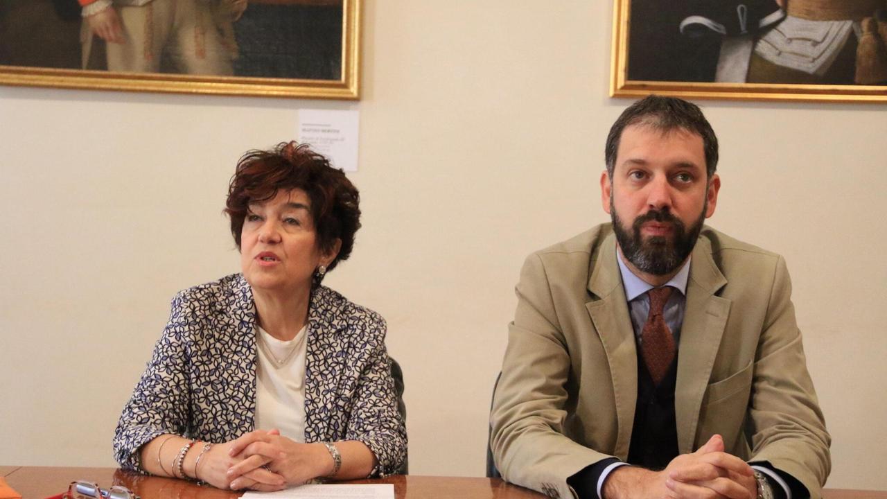 Maria Tripoli (Consiag Servizi) e l'assessore alla Mobilità Filippo Alessi (foto Sproviero-Batavia)