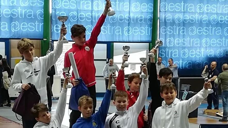 Gli atleti gialloblù sul podio degli interregionali 6 armi