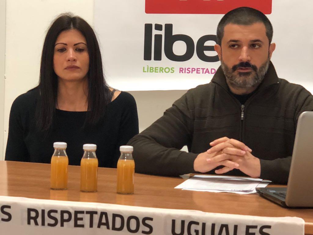 La conferenza stampa di Liberu (foto Mario Rosas) 