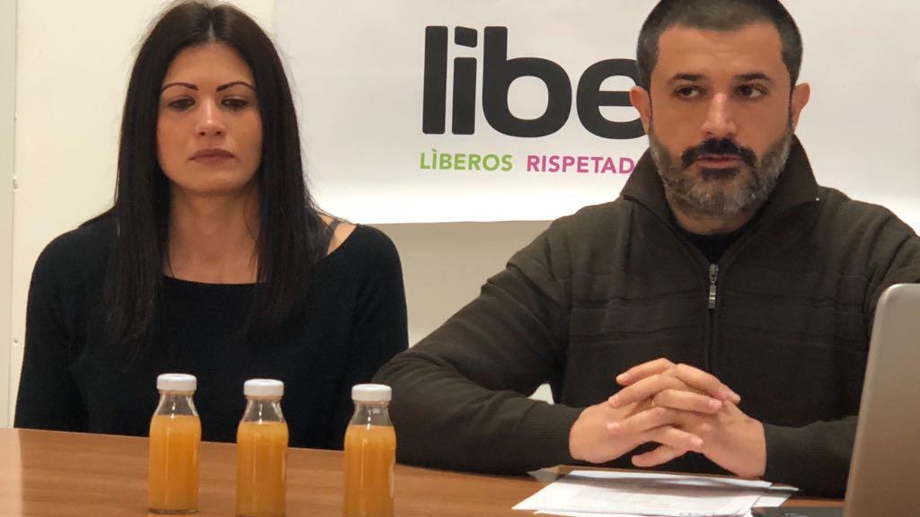 La conferenza stampa di Liberu (foto Mario Rosas) 