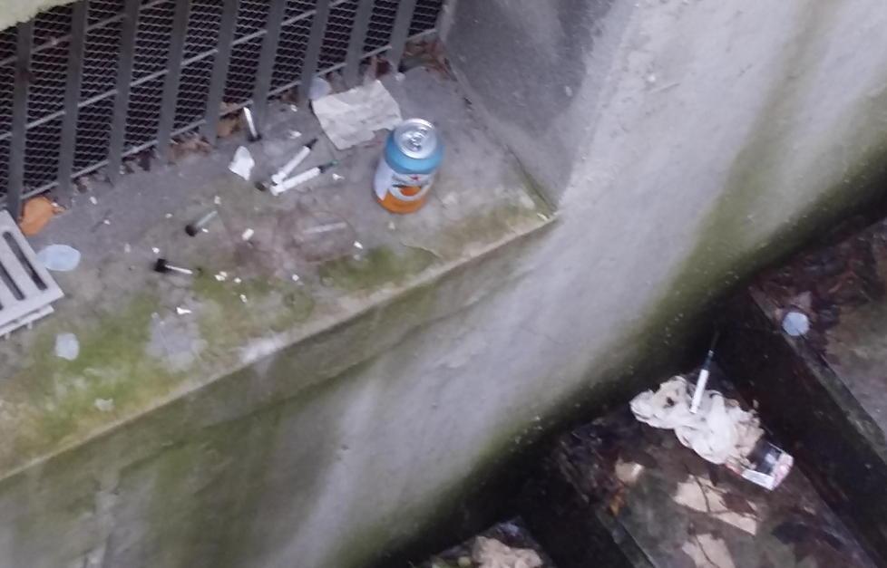 Indecenza all'ex Odeon, cimitero di siringhe vicino al parco 