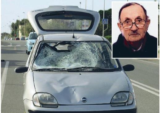 Donito Castelli e l'auto che lo ha investito 