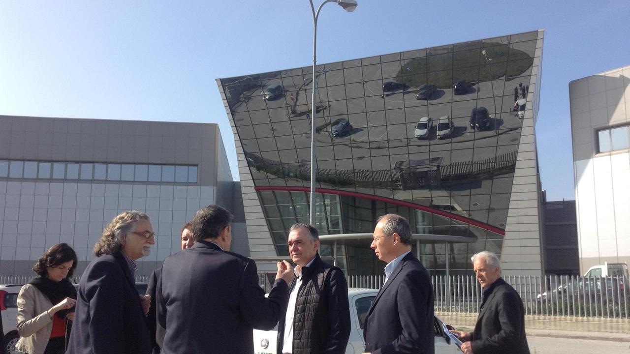 la visita alla nuova sede di Capanne del presidente della Regione Enrico Rossi nel 2015