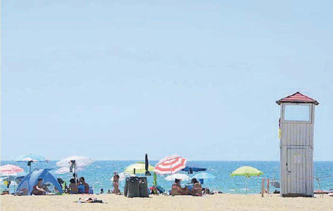 Un tratto di spiaggia a Principina a Mare