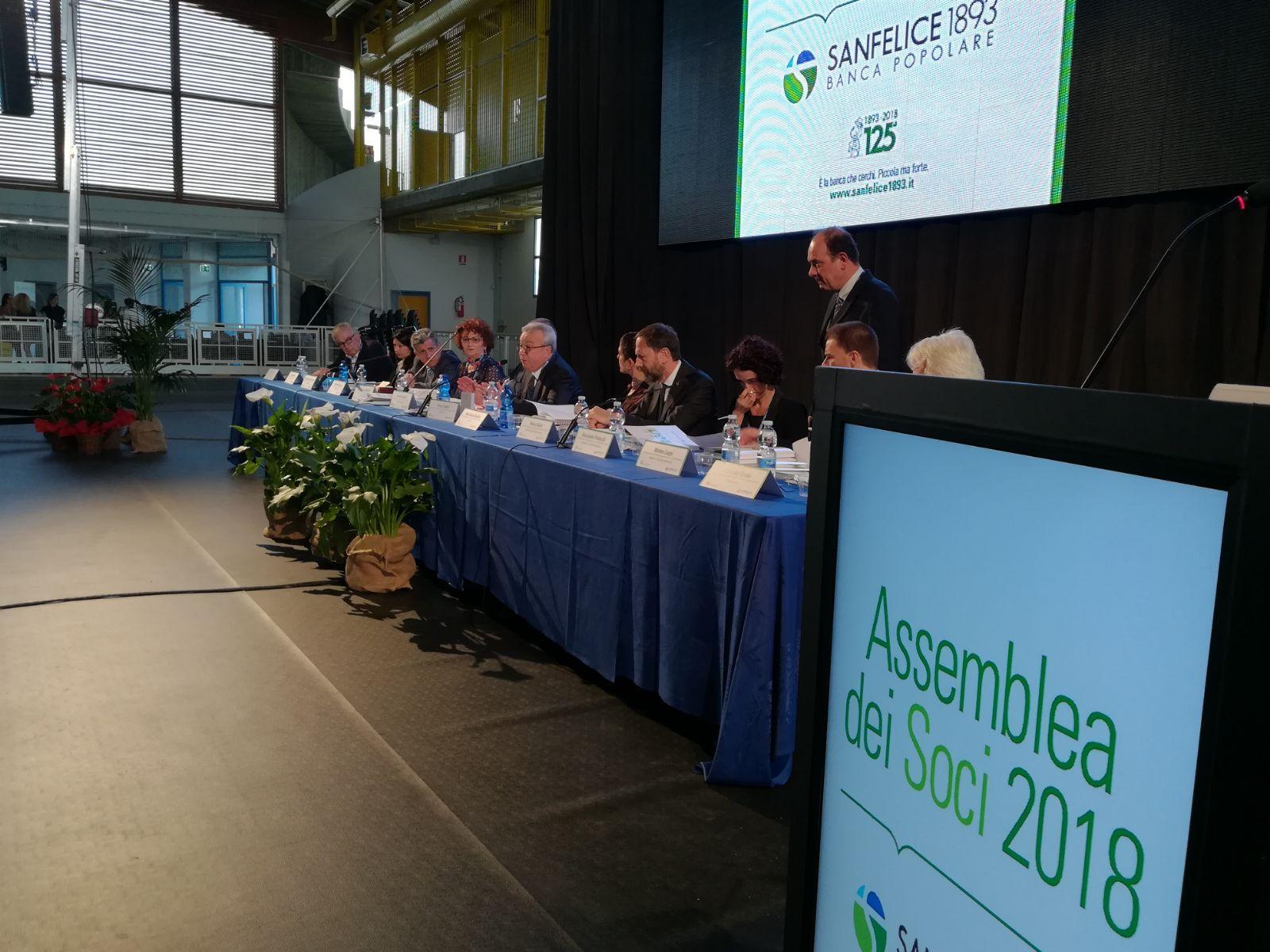Mirandola. L'assemblea di Banca Sanfelice 1893, mille consensi al bilancio 
